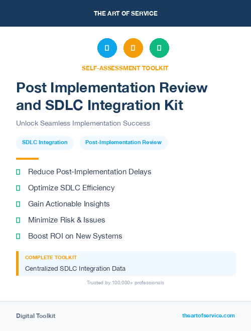 Post Implementation Review and SDLC Integration Kit