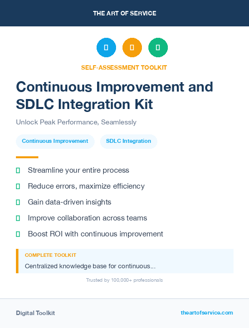 Continuous Improvement and SDLC Integration Kit
