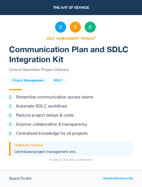 Communication Plan and SDLC Integration Kit