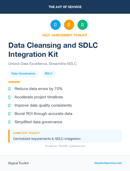 Data Cleansing and SDLC Integration Kit