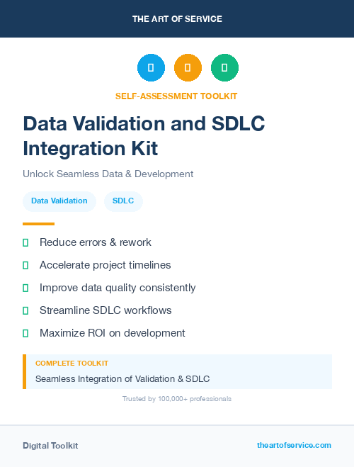 Data Validation and SDLC Integration Kit