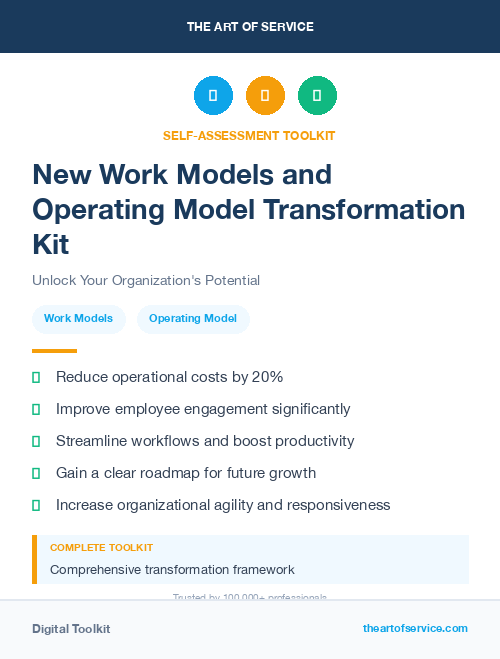 New Work Models and Operating Model Transformation Kit