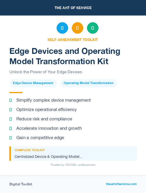 Edge Devices and Operating Model Transformation Kit