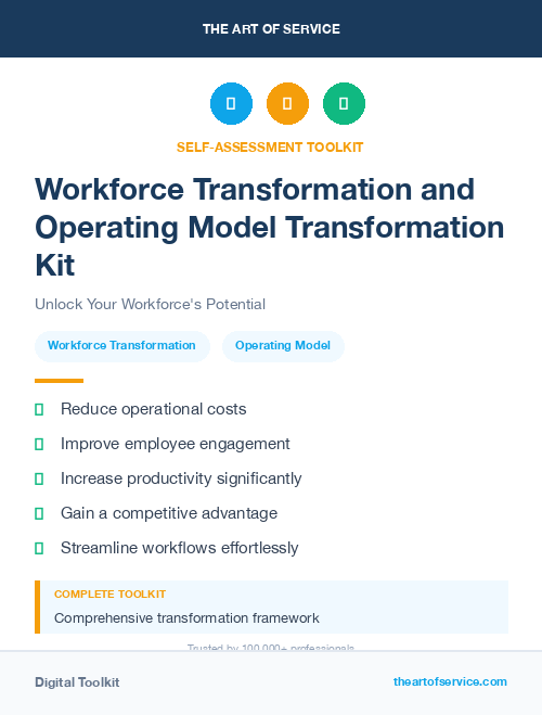 Workforce Transformation and Operating Model Transformation Kit