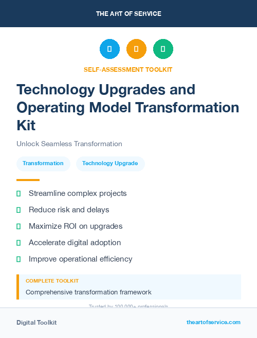 Technology Upgrades and Operating Model Transformation Kit