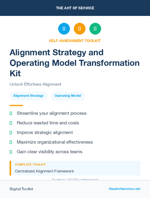 Alignment Strategy and Operating Model Transformation Kit