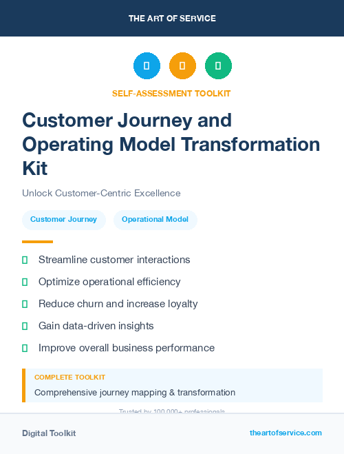 Customer Journey and Operating Model Transformation Kit