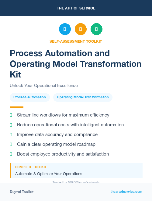 Process Automation and Operating Model Transformation Kit