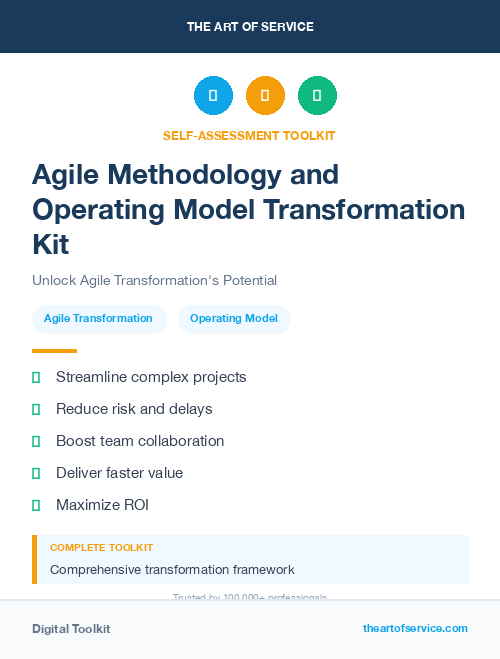 Agile Methodology and Operating Model Transformation Kit