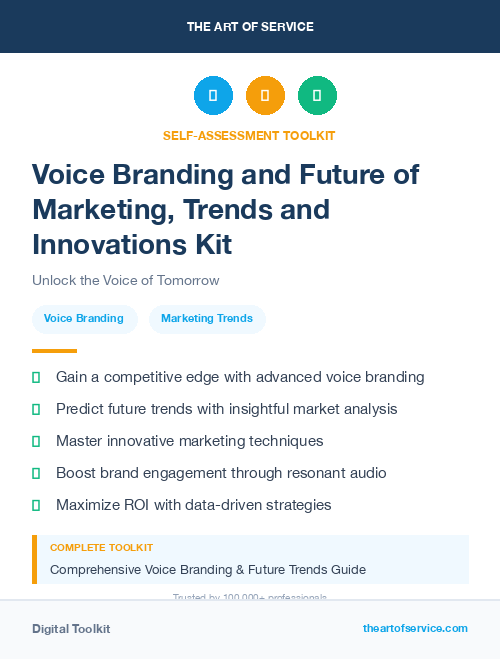 Voice Branding and Future of Marketing, Trends and Innovations Kit