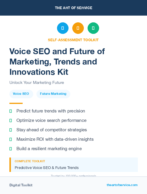Voice SEO and Future of Marketing, Trends and Innovations Kit