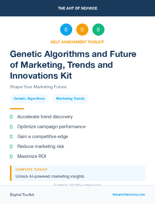 Genetic Algorithms and Future of Marketing, Trends and Innovations Kit