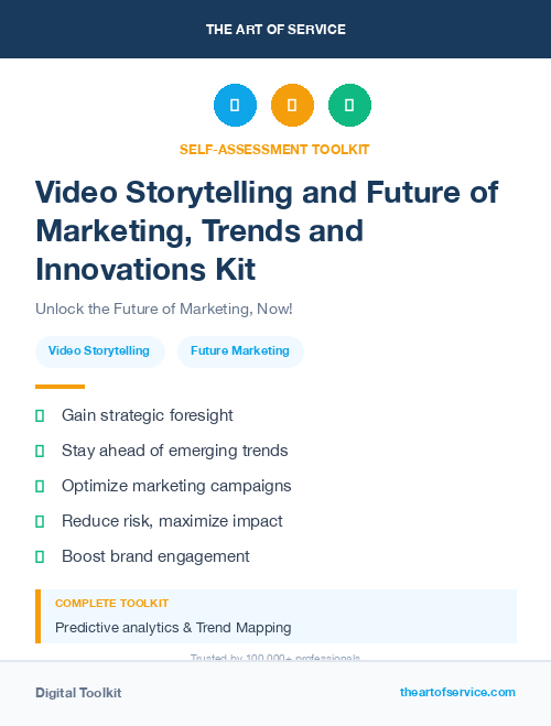 Video Storytelling and Future of Marketing, Trends and Innovations Kit