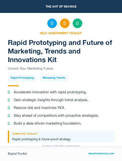 Rapid Prototyping and Future of Marketing, Trends and Innovations Kit