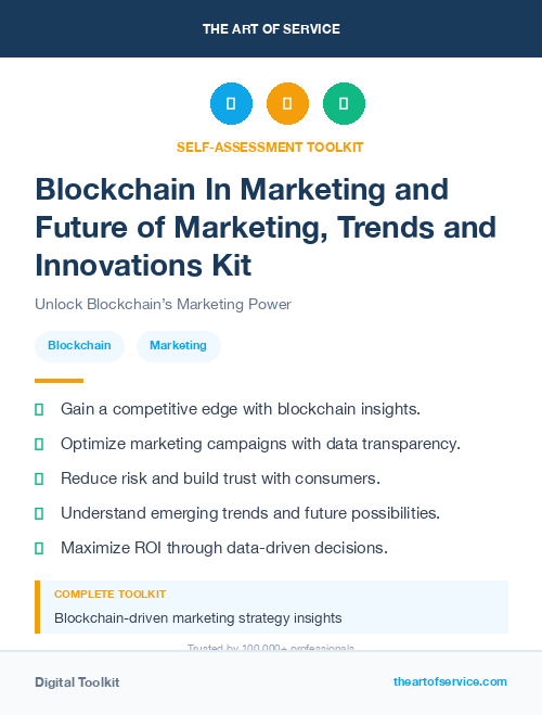 Blockchain In Marketing and Future of Marketing, Trends and Innovations Kit
