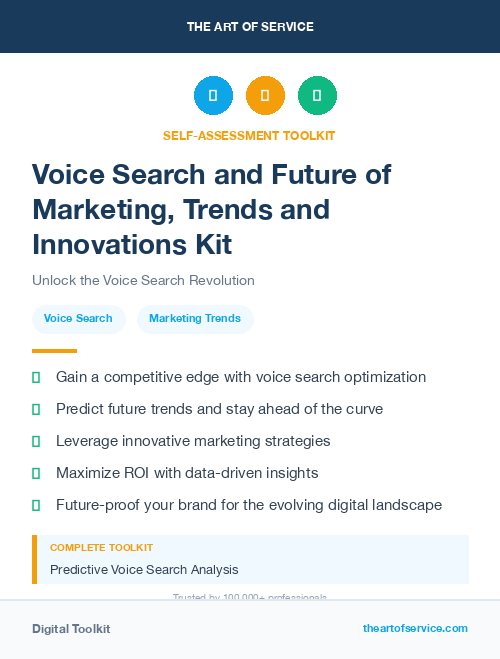 Voice Search and Future of Marketing, Trends and Innovations Kit