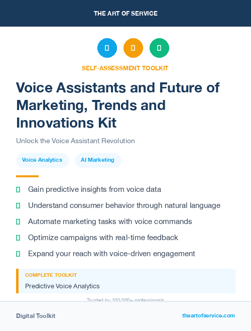 Voice Assistants and Future of Marketing, Trends and Innovations Kit