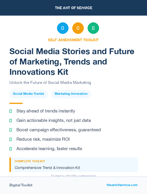 Social Media Stories and Future of Marketing, Trends and Innovations Kit