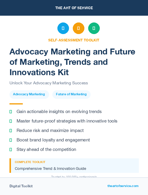 Advocacy Marketing and Future of Marketing, Trends and Innovations Kit
