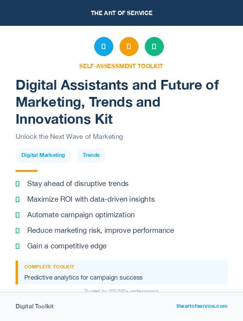 Digital Assistants and Future of Marketing, Trends and Innovations Kit