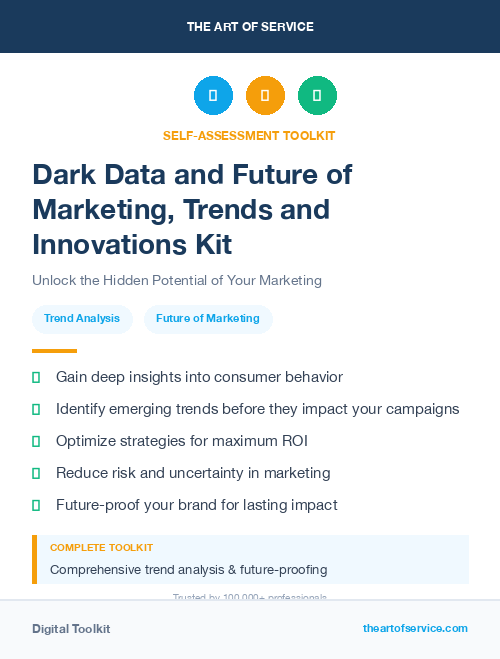 Dark Data and Future of Marketing, Trends and Innovations Kit