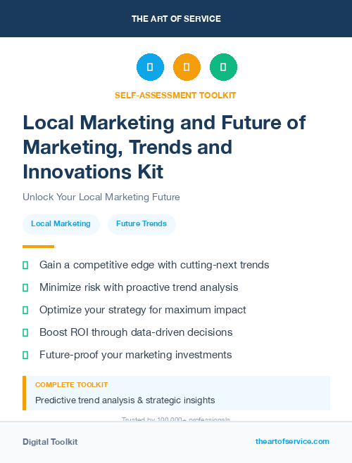 Local Marketing and Future of Marketing, Trends and Innovations Kit