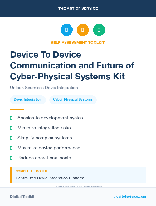 Device To Device Communication and Future of Cyber-Physical Systems Kit