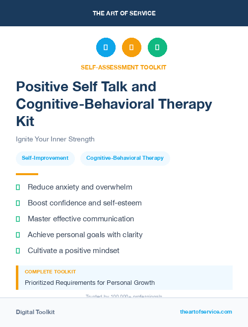 Positive Self Talk and Cognitive-Behavioral Therapy Kit