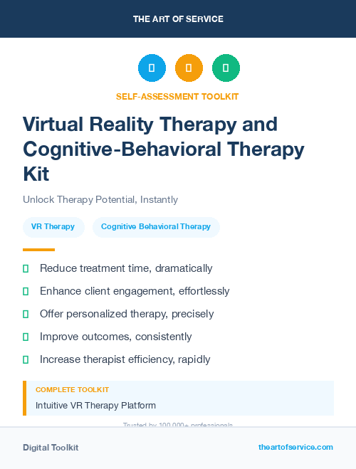 Virtual Reality Therapy and Cognitive-Behavioral Therapy Kit