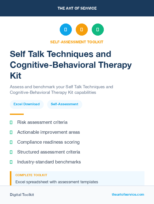 Self Talk Techniques and Cognitive-Behavioral Therapy Kit