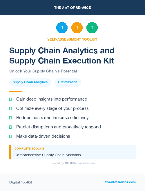 Supply Chain Analytics and Supply Chain Execution Kit