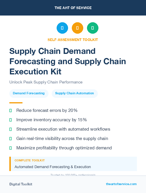 Supply Chain Demand Forecasting and Supply Chain Execution Kit