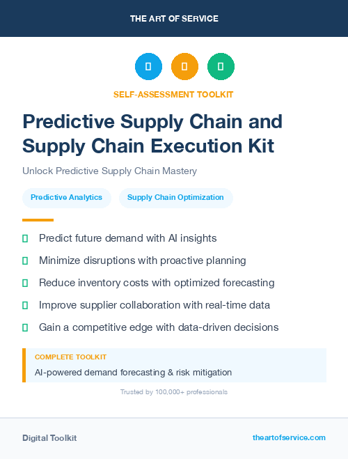 Predictive Supply Chain and Supply Chain Execution Kit