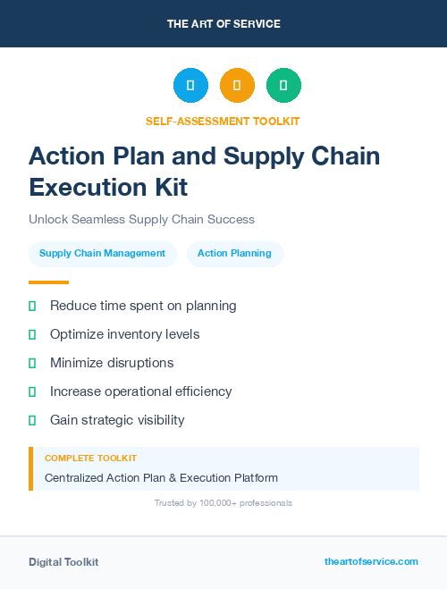 Action Plan and Supply Chain Execution Kit