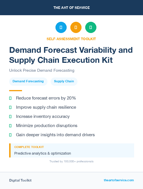 Demand Forecast Variability and Supply Chain Execution Kit