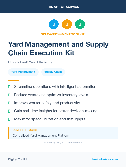 Yard Management and Supply Chain Execution Kit