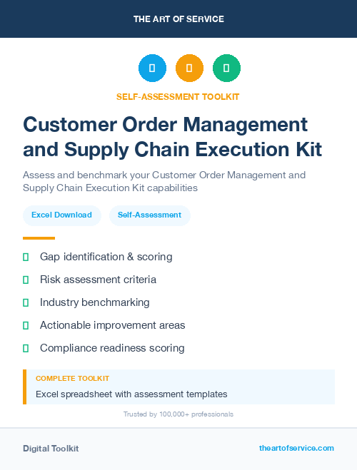 Customer Order Management and Supply Chain Execution Kit