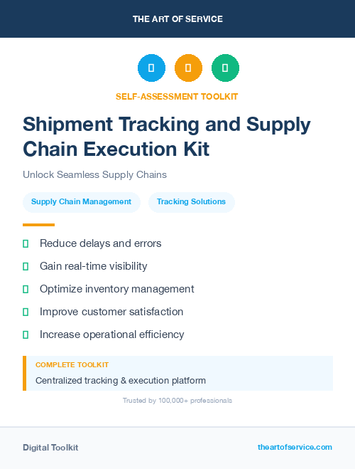 Shipment Tracking and Supply Chain Execution Kit
