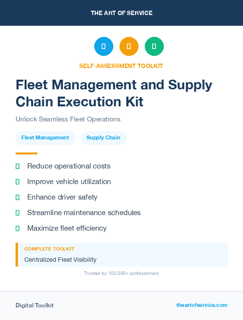 Fleet Management and Supply Chain Execution Kit