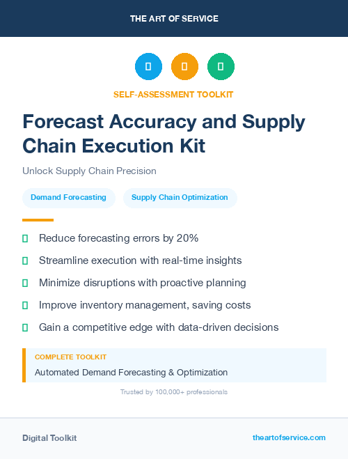 Forecast Accuracy and Supply Chain Execution Kit