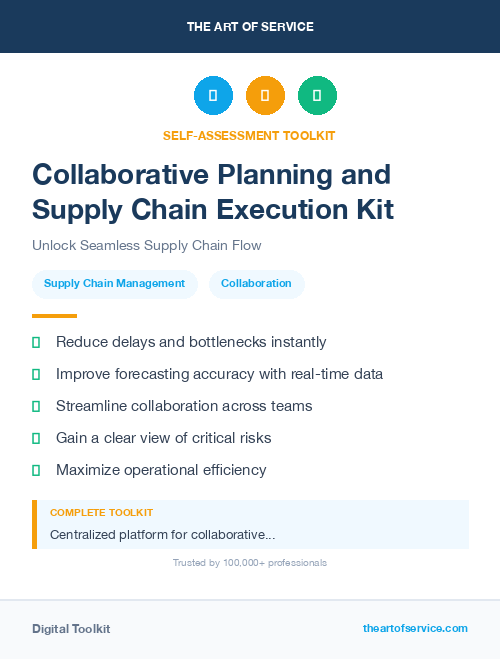 Collaborative Planning and Supply Chain Execution Kit
