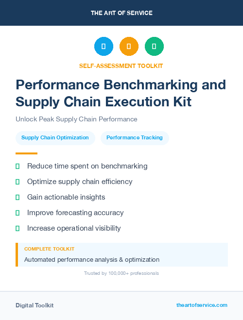 Performance Benchmarking and Supply Chain Execution Kit