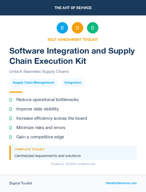 Software Integration and Supply Chain Execution Kit