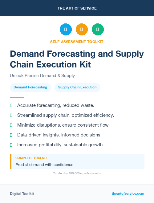 Demand Forecasting and Supply Chain Execution Kit