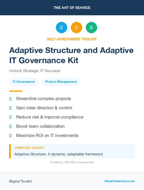 Adaptive Structure and Adaptive IT Governance Kit