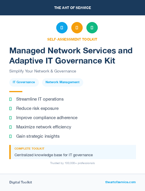 Managed Network Services and Adaptive IT Governance Kit