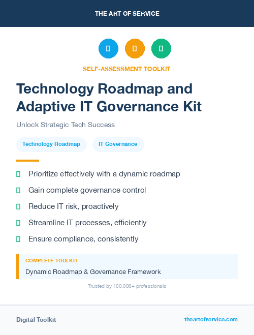 Technology Roadmap and Adaptive IT Governance Kit