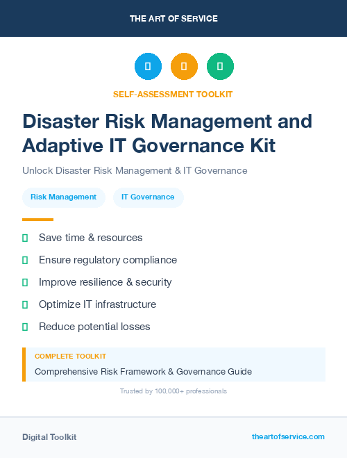 Disaster Risk Management and Adaptive IT Governance Kit