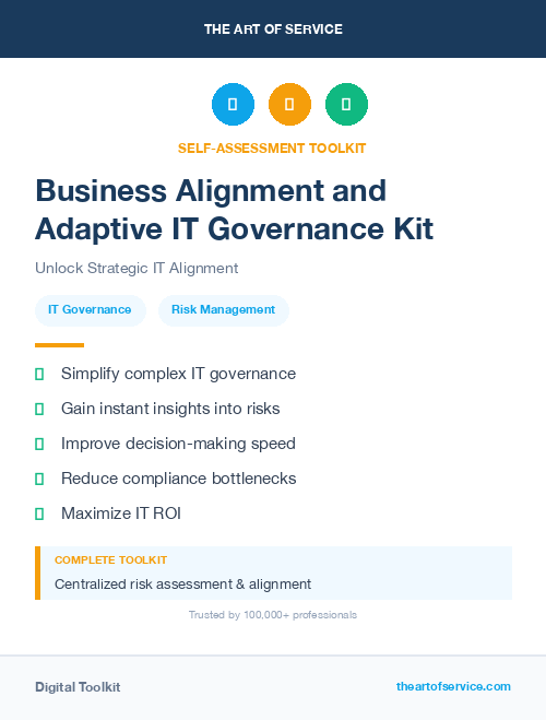 Business Alignment and Adaptive IT Governance Kit