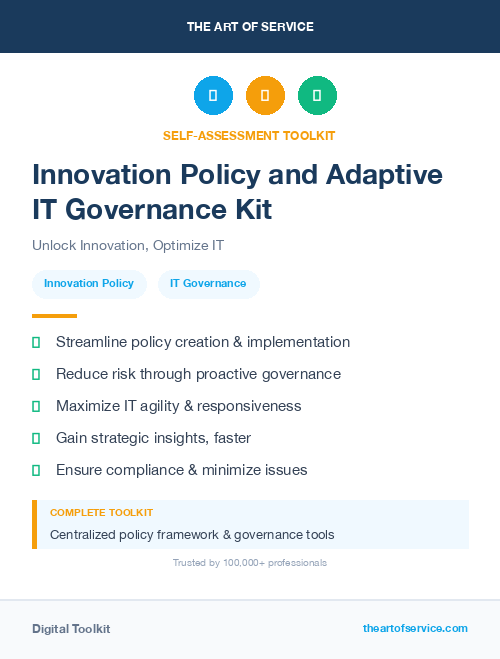 Innovation Policy and Adaptive IT Governance Kit